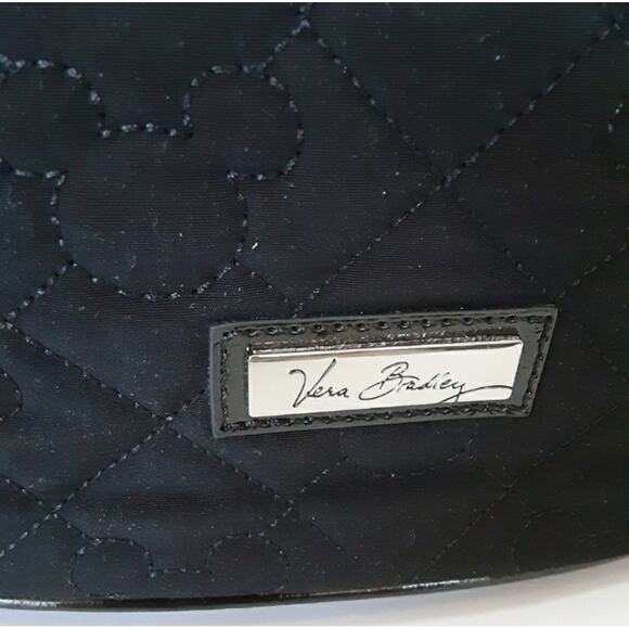 Vera Bradley Disney Mickey Mouse Microfiber Embroidered Black Bucket Bag Handbag - Picture 3 of 12